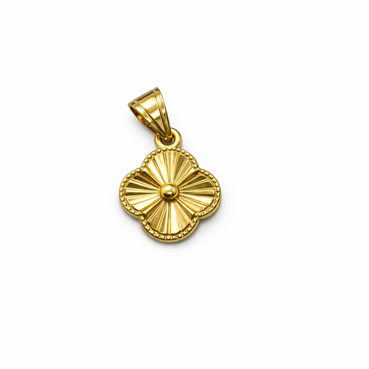 14K Gold Floral Pendant