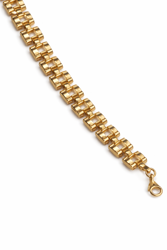 14K Gold Link Bracelet, Arlina Jewelry